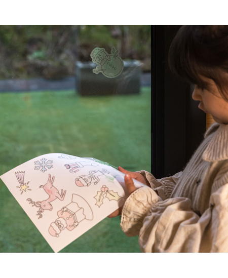 Läbipaistvad värvitavad kleebised LOOLIPO Jõulud, 66 tk.