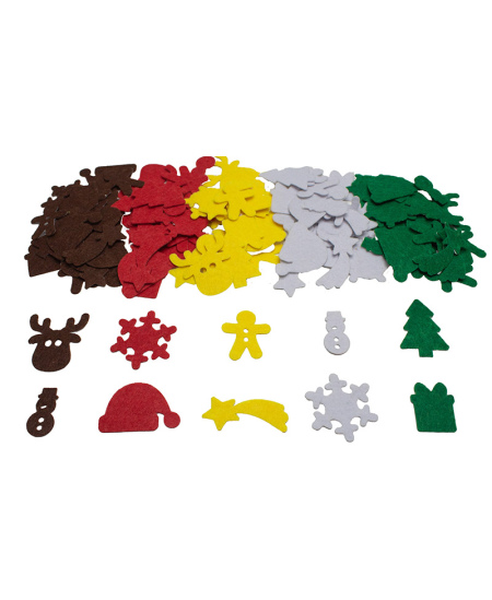 Vildist kleebised kaunistamiseks LOOLIPO Jõulud, 150 tk.