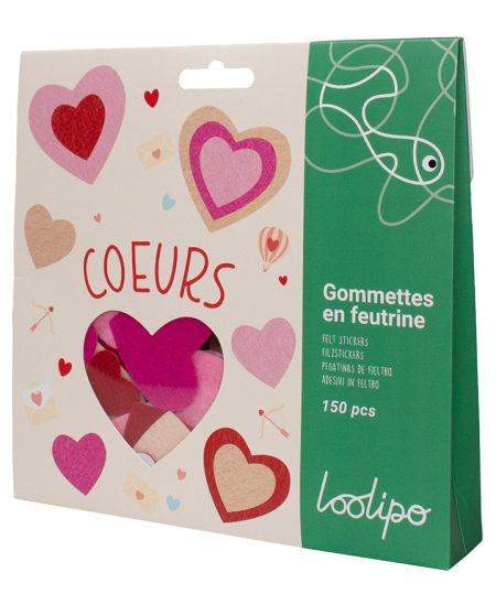 Vildist kleebised kaunistamiseks LOOLIPO Südamekesed, 150 tk.