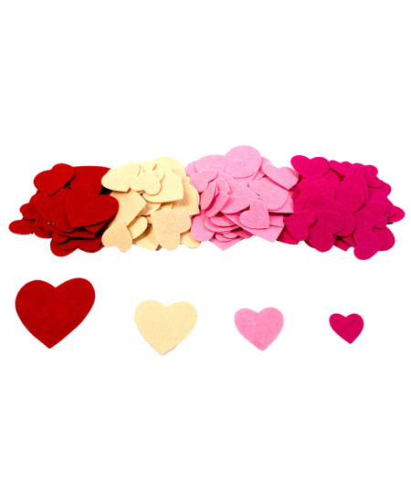 Vildist kleebised kaunistamiseks LOOLIPO Südamekesed, 150 tk.
