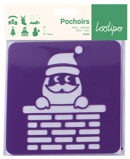 Joonistusšabloonid LOOLIPO Jõulud, 6 tk.