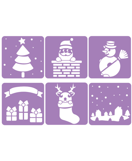 Joonistusšabloonid LOOLIPO Jõulud, 6 tk.