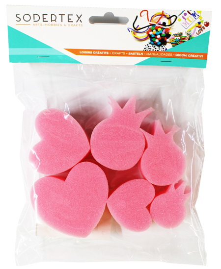 Templid-käsnad SODERTEX Südamed, 6 tk.