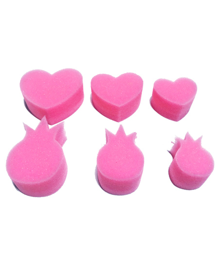 Templid-käsnad SODERTEX Südamed, 6 tk.