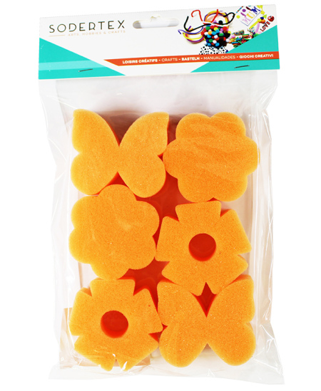 Templid-käsnad SODERTEX Õied ja liblikad, 6 tk.