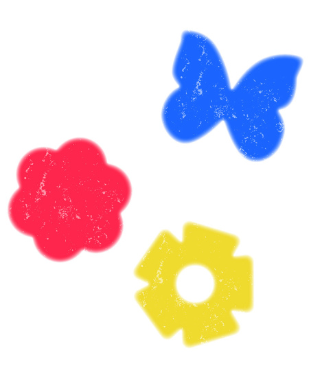 Templid-käsnad SODERTEX Õied ja liblikad, 6 tk.