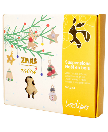 Puidust kuuseehete komplekt kaunistamiseks LOOLIPO, 50 tk.