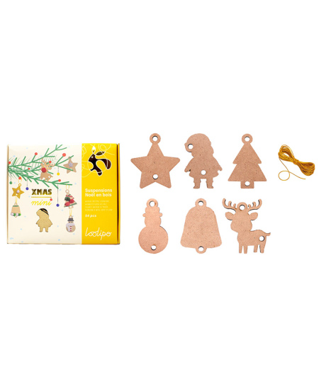 Puidust kuuseehete komplekt kaunistamiseks LOOLIPO, 50 tk.