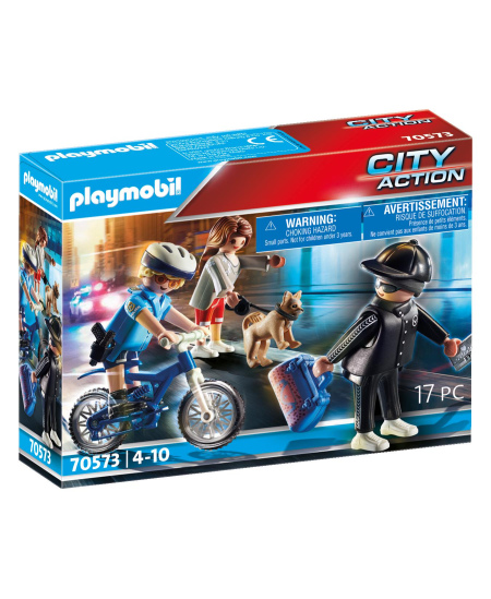 PLAYMOBIL City Action Politseinik rattaga ja varas, 70573