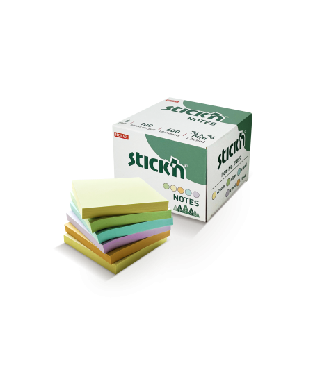 Kleepmärkmed STICK´N, FSC, 76 × 76 mm, 600 lehte, erinevad pastelsed värvid
