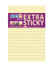 Superkleepuvad märkmepaberid STICK´N, 150 × 101 mm, 90 lehte, jooneline, kollane