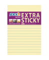 Superkleepuvad märkmepaberid STICK´N, 150 × 101 mm, 90 lehte, jooneline, kollane