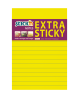 Superkleepuvad märkmepaberid STICK´N, 150 × 101 mm, joonelised, 90 lehte, neoonkollased
