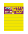 Superkleepuvad märkmepaberid STICK´N, 150 × 101 mm, joonelised, 90 lehte, neoonkollased