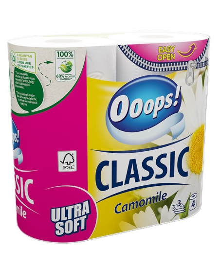 Kodune tualettpaber Ooops! Camomile, 4 rulli