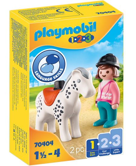 PLAYMOBIL 1.2.3 Ratsanik hobusega, 70404