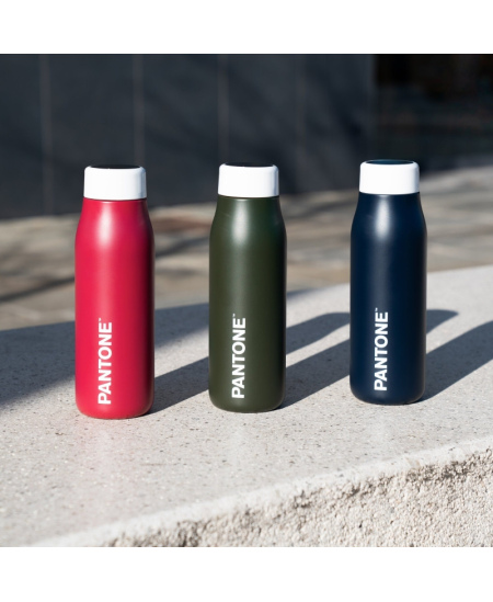 Digitaalse ekraaniga termospudel PANTONE, tumeroheline, 500 ml