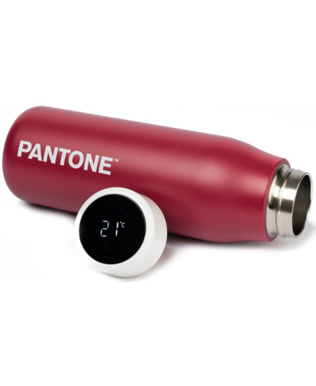 Digitaalse ekraaniga termospudel PANTONE, kirsipunane, 500 ml