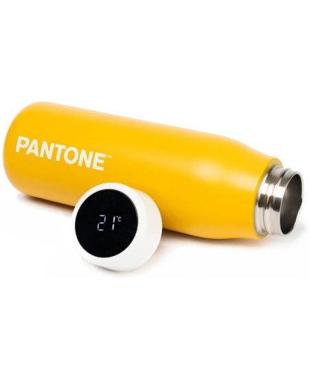 Digitaalse ekraaniga termospudel PANTONE, kollane, 500 ml