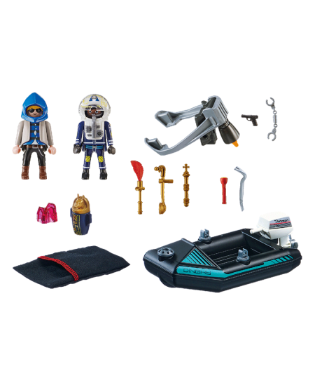 PLAYMOBIL City Action Lendav politseinik röövliga paadis, 70782