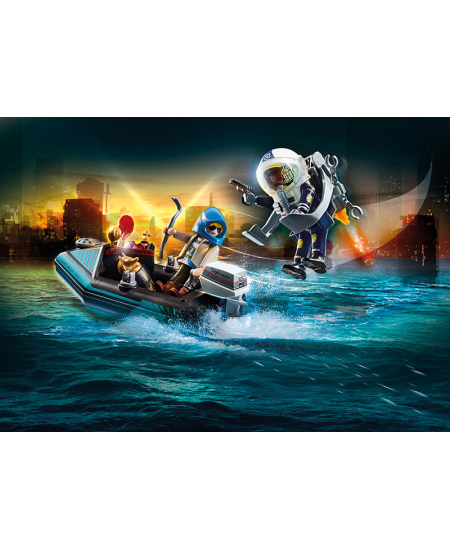 PLAYMOBIL City Action Lendav politseinik röövliga paadis, 70782