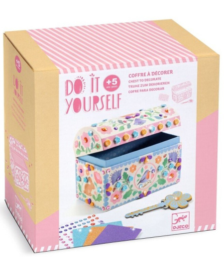 Mosaiigi ja kleebistega kaunistatav karp DJECO Hinnaline aare