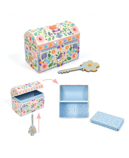 Mosaiigi ja kleebistega kaunistatav karp DJECO Hinnaline aare