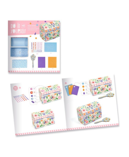 Mosaiigi ja kleebistega kaunistatav karp DJECO Hinnaline aare