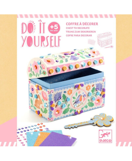 Mosaiigi ja kleebistega kaunistatav karp DJECO Hinnaline aare