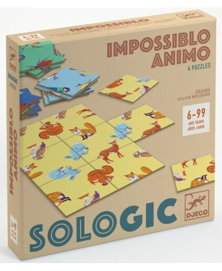 Loogiline lauamäng DJECO Sologic Impossiblo Loomad
