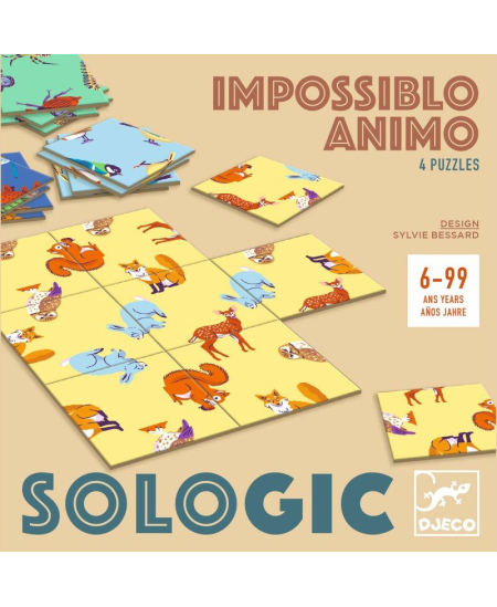 Loogiline lauamäng DJECO Sologic Impossiblo Loomad