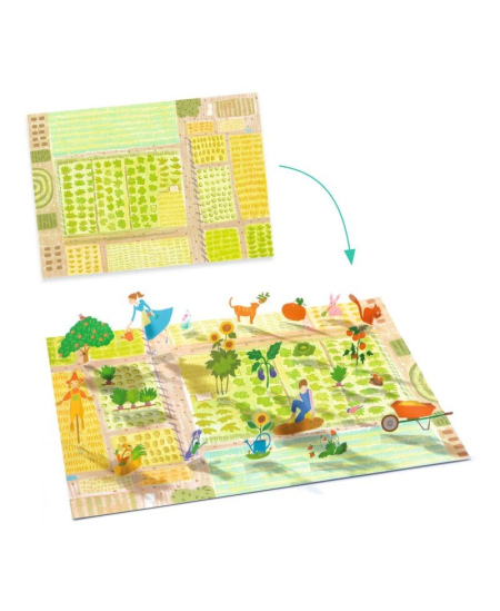 Korduvkasutatavad kerkivad 3D kleebised DJECO Talu