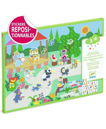 Korduvkasutatavad paksud kleebised alusega DJECO Karneval