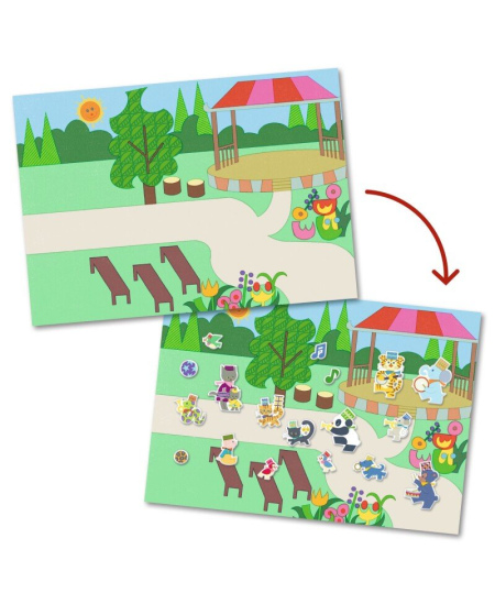 Korduvkasutatavad paksud kleebised alusega DJECO Karneval