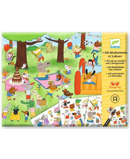 Hõõrutavad pildid DJECO Aeg tähistada