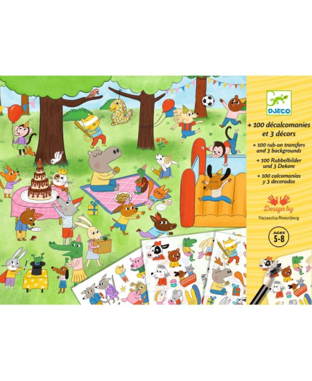 Hõõrutavad pildid DJECO Aeg tähistada