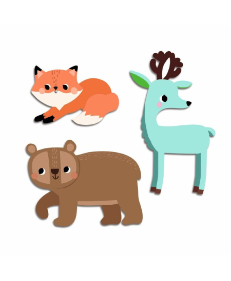Kleebised väikelastele DJECO Metsaloomad, alates 18. elukuust