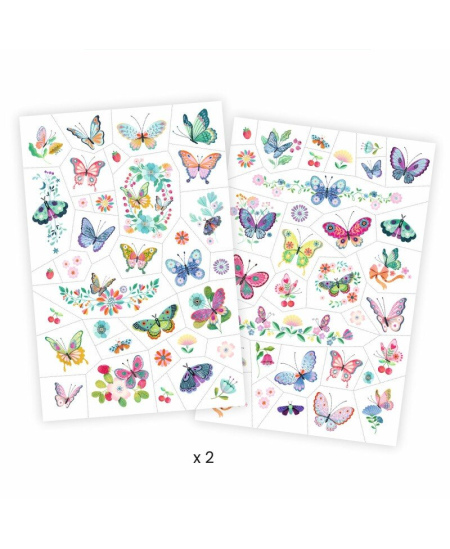 Kehatätoveeringute komplekt DJECO Unistuste liblikad