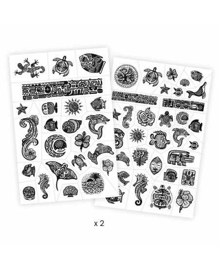 Kehatätoveeringute komplekt DJECO Polüneesia