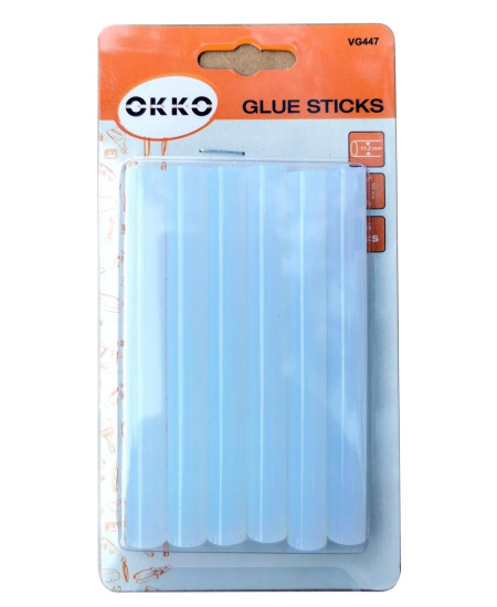 Läbipaistvad liimipulgad OKKO, 11,2 x 100 mm, 6 tk