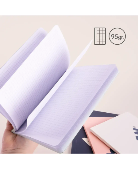 Ruudustikuga märkmik MILAN, A5, 48 lehte, sinine