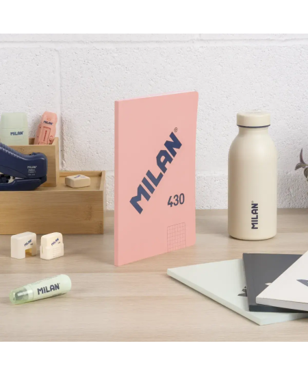 Ruudustikuga märkmik MILAN, A5, 48 lehte, roosa