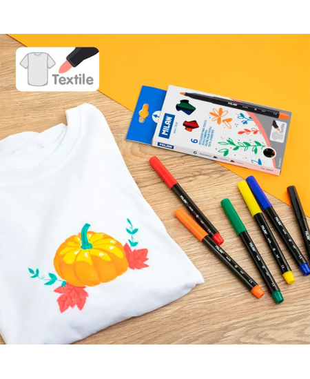 Viltpliiatsid MILAN tekstiilile, 6 värvi