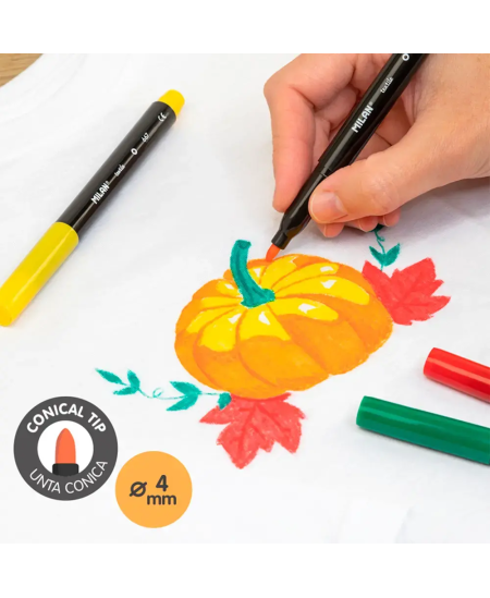 Viltpliiatsid MILAN tekstiilile, 6 värvi