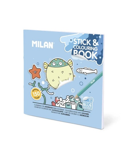 Värvimisvihik MILAN Blue Odissey, kleebistega