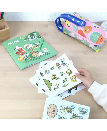 Värvimisvihik MILAN Green & Grow, kleebistega