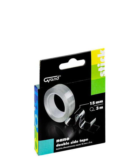 Kahepoolne nano-kleeplint GRAND, 15 mm x 3 m x 1 mm