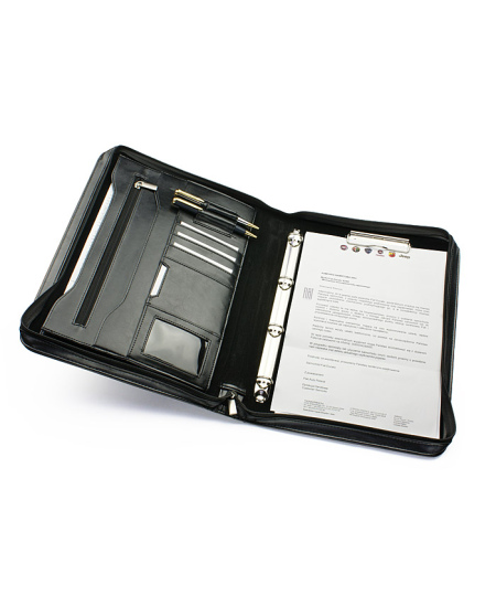 Dokumendikott SOMERSET, A4, tõmblukuga, must.