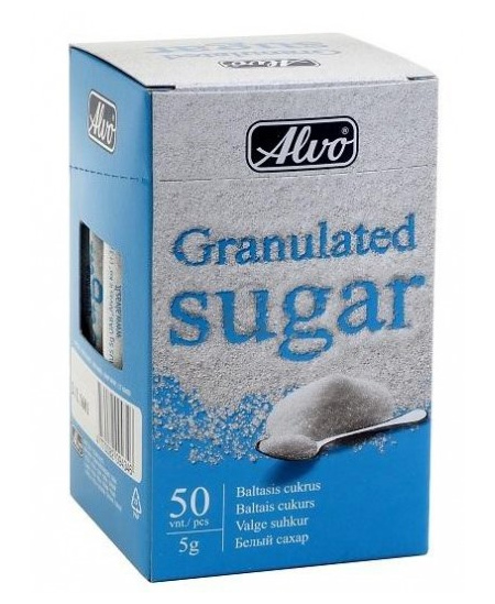 Suhkur ALVO, 5 g pakendid, 50 tk
