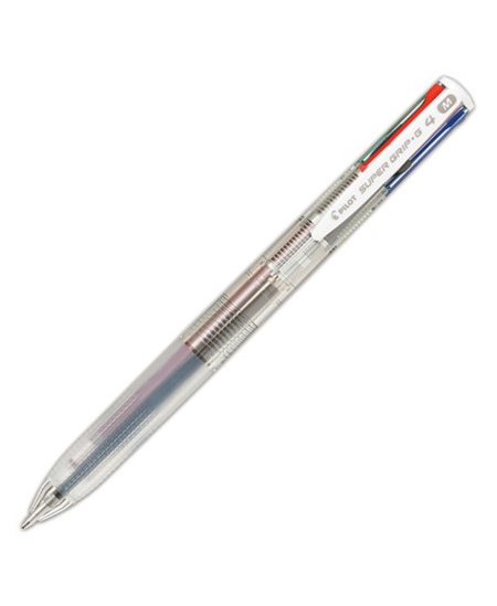 Neljavärviline pastapliiats PILOT super grip G, läbipaistev